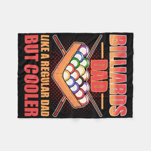 Biljart vader als een gewone vader, maar koeler -  fleece deken (Voorkant (Horizontaal))