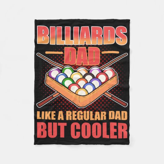 Biljart vader als een gewone vader, maar koeler -  fleece deken (Voorkant)