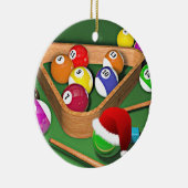 Biljart vakantie ontwerp keramisch ornament (Rechts)