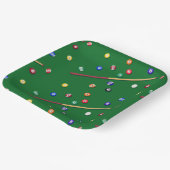 Biljart verjaardagsfeestje Pool Cue Papieren Bordje (Gebogen)