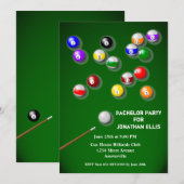 Biljart Verjaardagsfeestje voor Mannen Kaart (Voorkant / Achterkant)