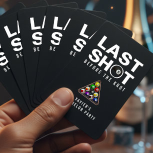 Biljart Verlovingsfeest Laatste Schot Poolbal Pokerkaarten