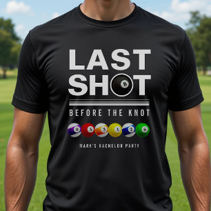 Biljart Verlovingsfeest Laatste Schot Poolbal Zwar T-shirt