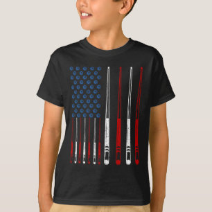 Biljart wachtrij sticks t-shirt
