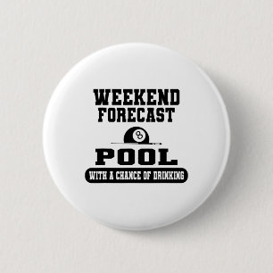 Biljart Weekend Voorspelling Biljart Pool Spelers  Ronde Button 5,7 Cm