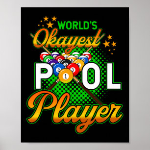 Biljart Werelden Okayest Pool Speler 1 Poster