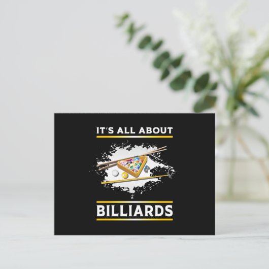 Biljart Zwembad Biljart Snooker 8 Bal Grappig Gift Briefkaart (Staand voorkant)