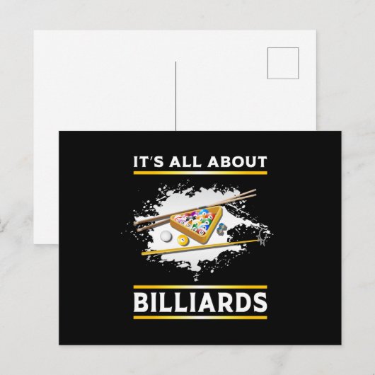 Biljart Zwembad Biljart Snooker 8 Bal Grappig Gift Briefkaart (Voorkant / Achterkant)