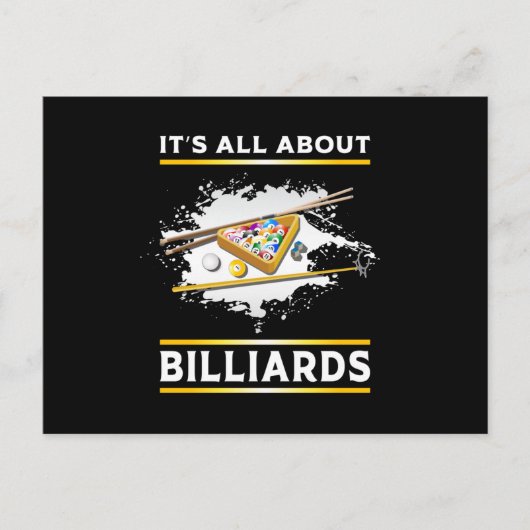 Biljart Zwembad Biljart Snooker 8 Bal Grappig Gift Briefkaart (Voorkant)
