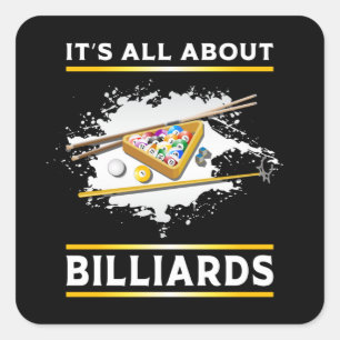 Biljart Zwembad Biljart Snooker 8 Bal Grappig Gift Vierkante Sticker
