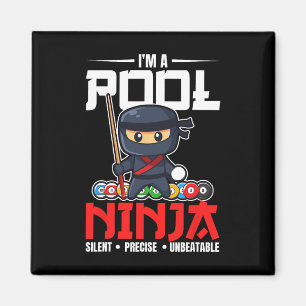 Biljart Zwembad Ninja 8 Ball Funny Mannen Jongens  Magneet