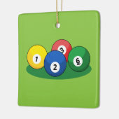 Biljart zwembad snooker ballen keramisch ornament (Links)