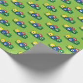 Biljart zwembad snooker ballen patroon cadeaupapier (Hoek)