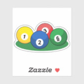 Biljart zwembad snooker ballen sticker (Vel)