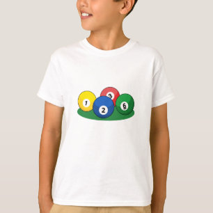 Biljart zwembad snooker ballen t-shirt