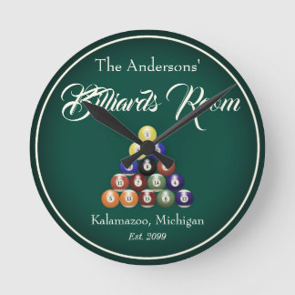 biljart zwembad tafel kamer ronde klok