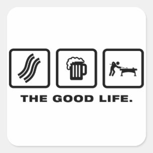 Biljart / zwembad vierkante sticker