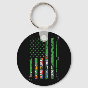 Biljartbaan Verenigde Staten Amerikaanse vlag Bilj Sleutelhanger