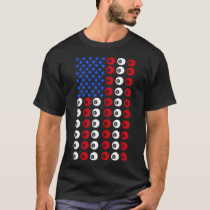 Biljartbal Amerikaanse vlag Pool Acht Ball T-shirt