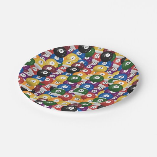 Biljartbal Collectie Papieren Bordje (Gekanteld)