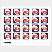 BILJARTBAL NUMMER 11 VIERKANTE STICKER (Vel)
