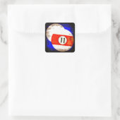 BILJARTBAL NUMMER 11 VIERKANTE STICKER (Tas)