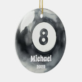 Biljartbal Ornament, Ornament, Kinder Sport Keramisch Ornament (Rechts)