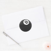 biljartbal ronde sticker (Envelop)