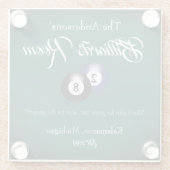 biljartbalkbalken glazen onderzetter (Achterkant)