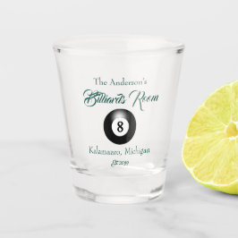 biljartbalkbalken shot glas