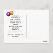 Biljartballen 45e verjaardagsfeest Postkaart (Achterkant)