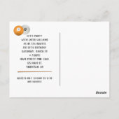 Biljartballen 50ste verjaardagsfeest Postkaart (Achterkant)