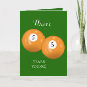 Biljartballen 55e verjaardag kaart (Voorkant)
