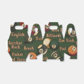 Biljartballen Achtergrond Gable Favor Box Bedankdoosjes (Uitgevouwen)