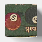 Biljartballen Achtergrond kubus Favor Box Bedankdoosjes (Bovenkant)