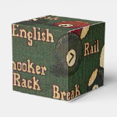 Biljartballen Achtergrond kubus Favor Box Bedankdoosjes (Achterkant)