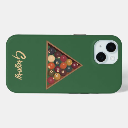 Biljartballen Custom Pool Table Thema Case-Mate iPhone Case (Achterkant (horizontaal))