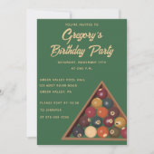 Biljartballen Custom Pool Table Thema Kaart (Voorkant)