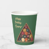  Biljartballen Custom Pool Table Thema Papieren Bekers (Voorkant)