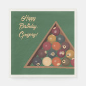 Biljartballen Custom Pool Table Thema Servet (Voorkant)