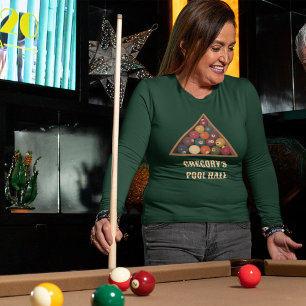 Biljartballen Custom Pool Table Thema T-shirt