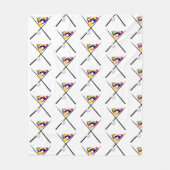 Biljartballen en -keus fleece deken (Voorkant)