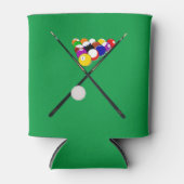 Biljartballen en poolkeus blikjeskoeler (Voorkant)