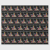 Biljartballen op zwart cadeaupapier (Vlak)