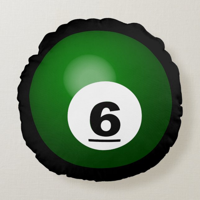biljartballen-Sierkussen Rond Kussen (Voorkant)