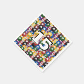 Biljartballen voor 15e verjaardag servet (Hoek)