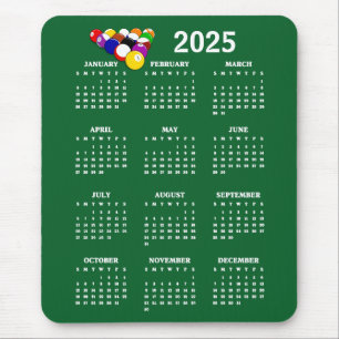 Biljartballen Zwembad Ontwerp 2025 Kalender Muispa Muismat
