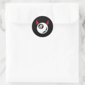biljartduivel ronde sticker (Tas)