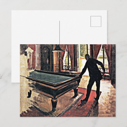 Biljarten, beroemd schilderij briefkaart (Voorkant / Achterkant)