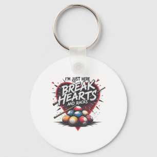 Biljarten breken hart en rekken 8 LL zwembad Shark Sleutelhanger